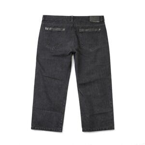 Vtg Y2K Sean John Hamilton Jeans 42x28 Black Baggy Relaxed Straight‎ Leg Hip Hop